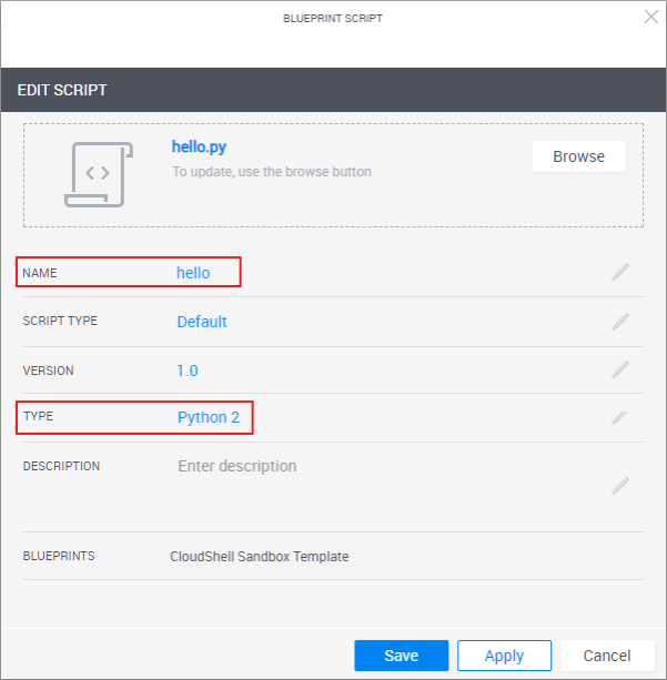 Scripts Management Page